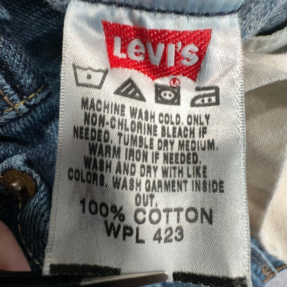 Vintage Y2K Levis 501 Original Jeans Men 32x30 (Fits 31x30) Blue Fade Whiskering - Picture 9 of 12